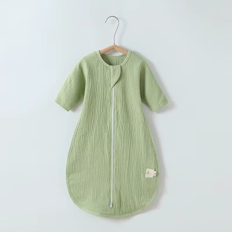 1.0 TOG Gauze Baby Sleeping Bag - 4-Layer Cotton Sleep Sack for Warm Weather (0-24 Months)