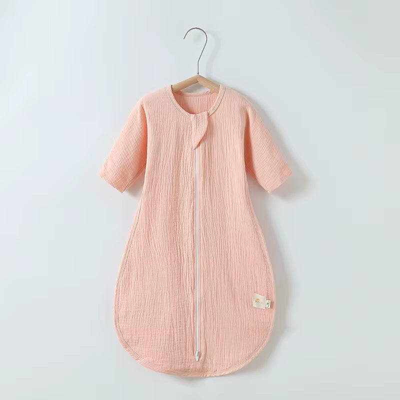 1.0 TOG Gauze Baby Sleeping Bag - 4-Layer Cotton Sleep Sack for Warm Weather (0-24 Months)