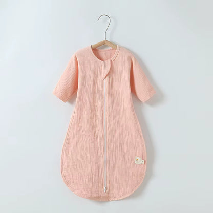 1.0 TOG Gauze Baby Sleeping Bag - 4-Layer Cotton Sleep Sack for Warm Weather (0-24 Months)