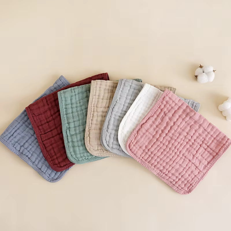 6-Layer Cotton Burp Cloths - Newborn Burp Towels (25x50cm)