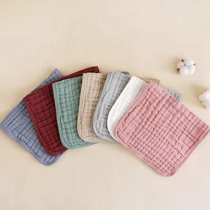 6-Layer Cotton Burp Cloths - Newborn Burp Towels (25x50cm)