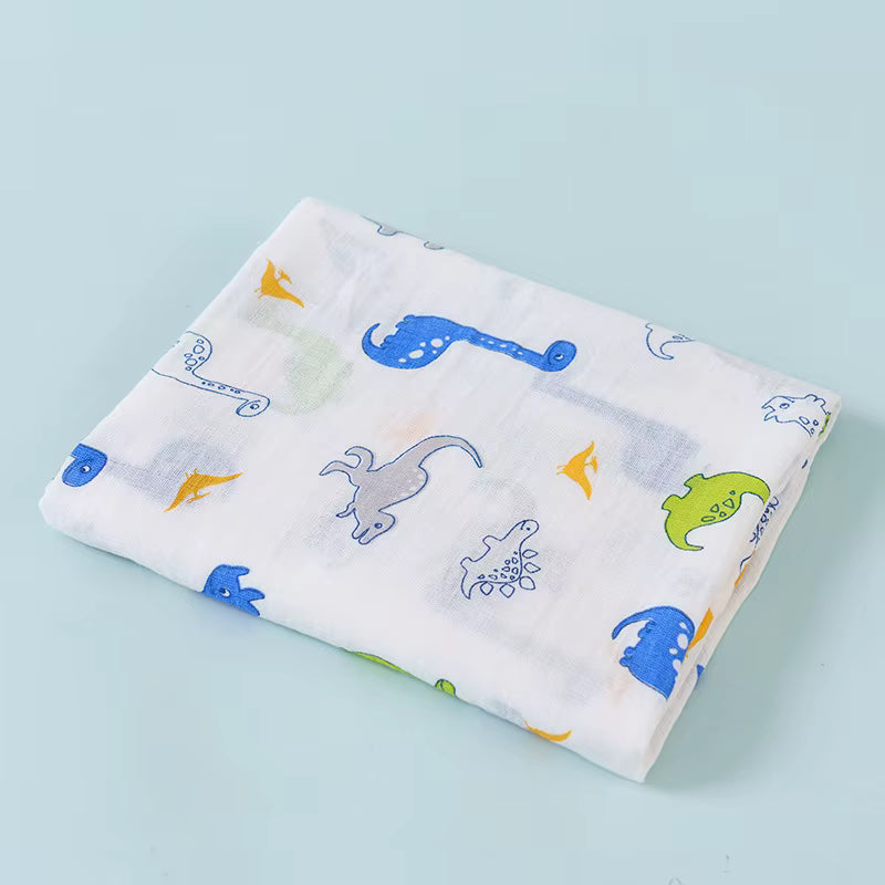 Soft Muslin Baby Swaddles - Extra Large 110x110cm Breathable Cotton