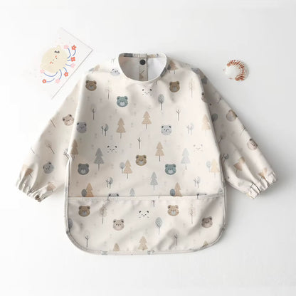 Long Sleeve Waterproof Full Coverage Baby Bib (0-6M & 7-12M)