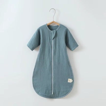 1.0 TOG Gauze Baby Sleeping Bag - 4-Layer Cotton Sleep Sack for Warm Weather (0-24 Months)
