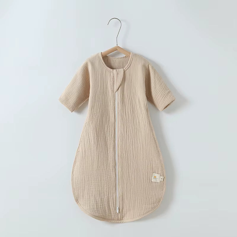 1.0 TOG Gauze Baby Sleeping Bag - 4-Layer Cotton Sleep Sack for Warm Weather (0-24 Months)