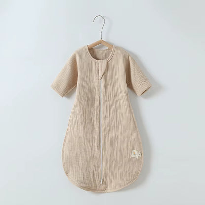1.0 TOG Gauze Baby Sleeping Bag - 4-Layer Cotton Sleep Sack for Warm Weather (0-24 Months)