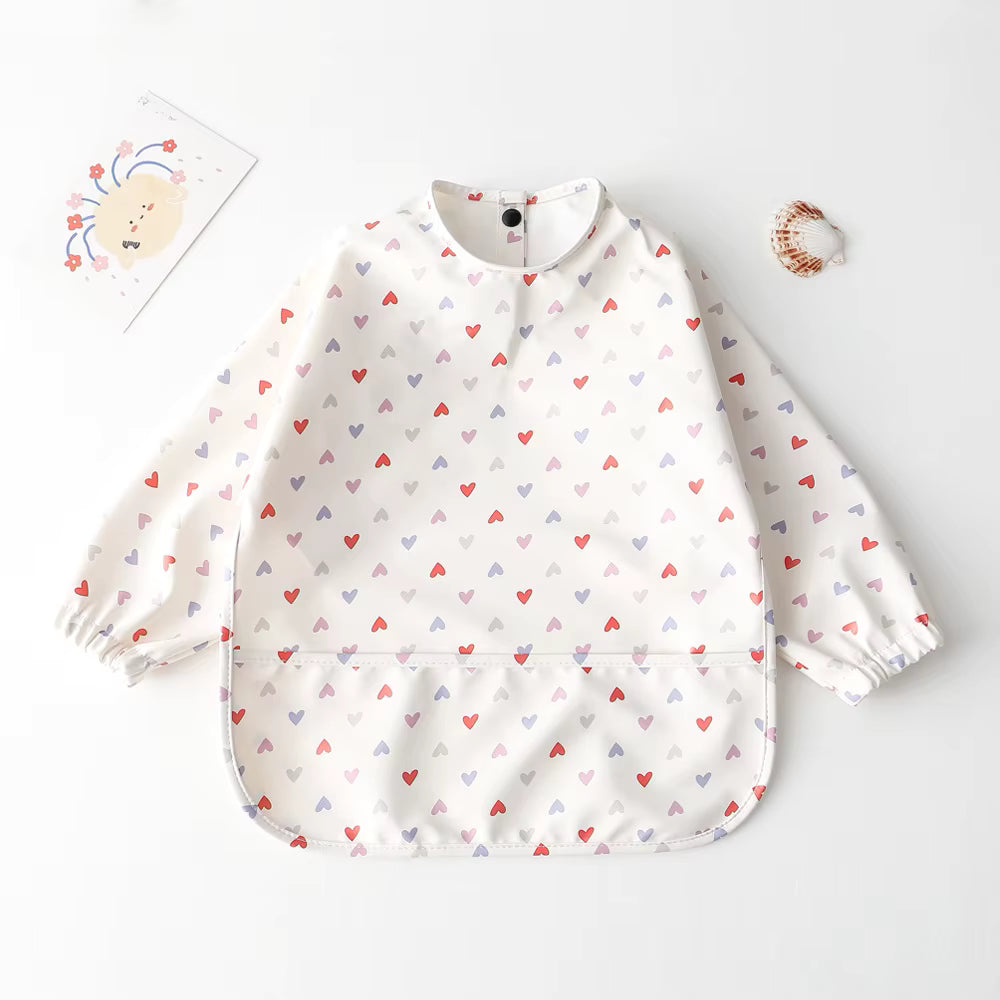 Long Sleeve Waterproof Full Coverage Baby Bib (0-6M & 7-12M)