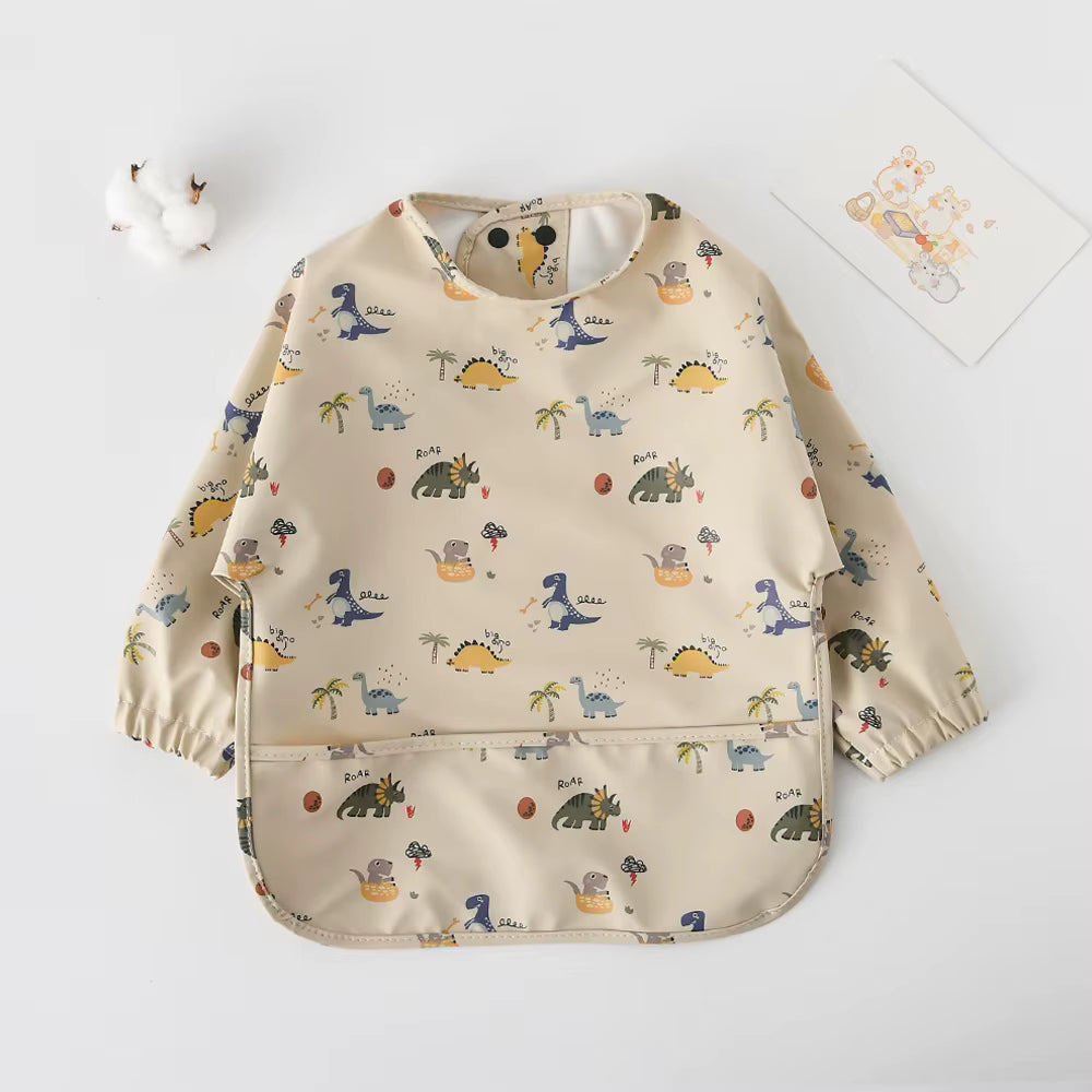 Long Sleeve Waterproof Full Coverage Baby Bib (0-6M & 7-12M)