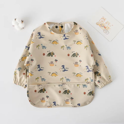 Long Sleeve Waterproof Full Coverage Baby Bib (0-6M & 7-12M)