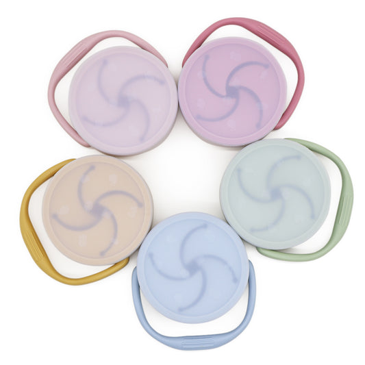 Baby Silicone Snack Cup - Spill-Proof Anti-Spill Toddler Snack Container (12+ Months)