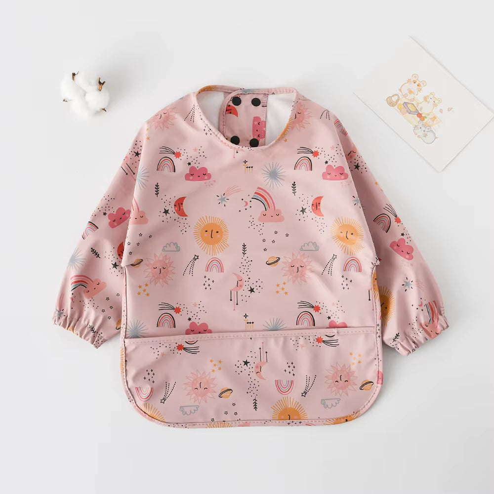 Long Sleeve Waterproof Full Coverage Baby Bib (0-6M & 7-12M)