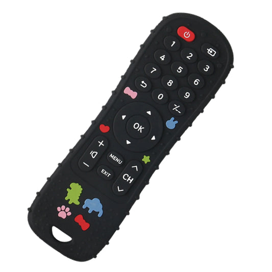 Black Silicone Remote Teether