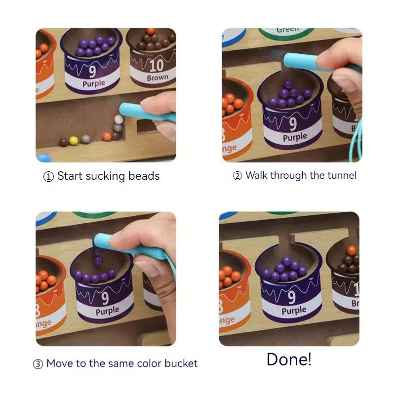 Wooden Magnetic Color & Counting Maze