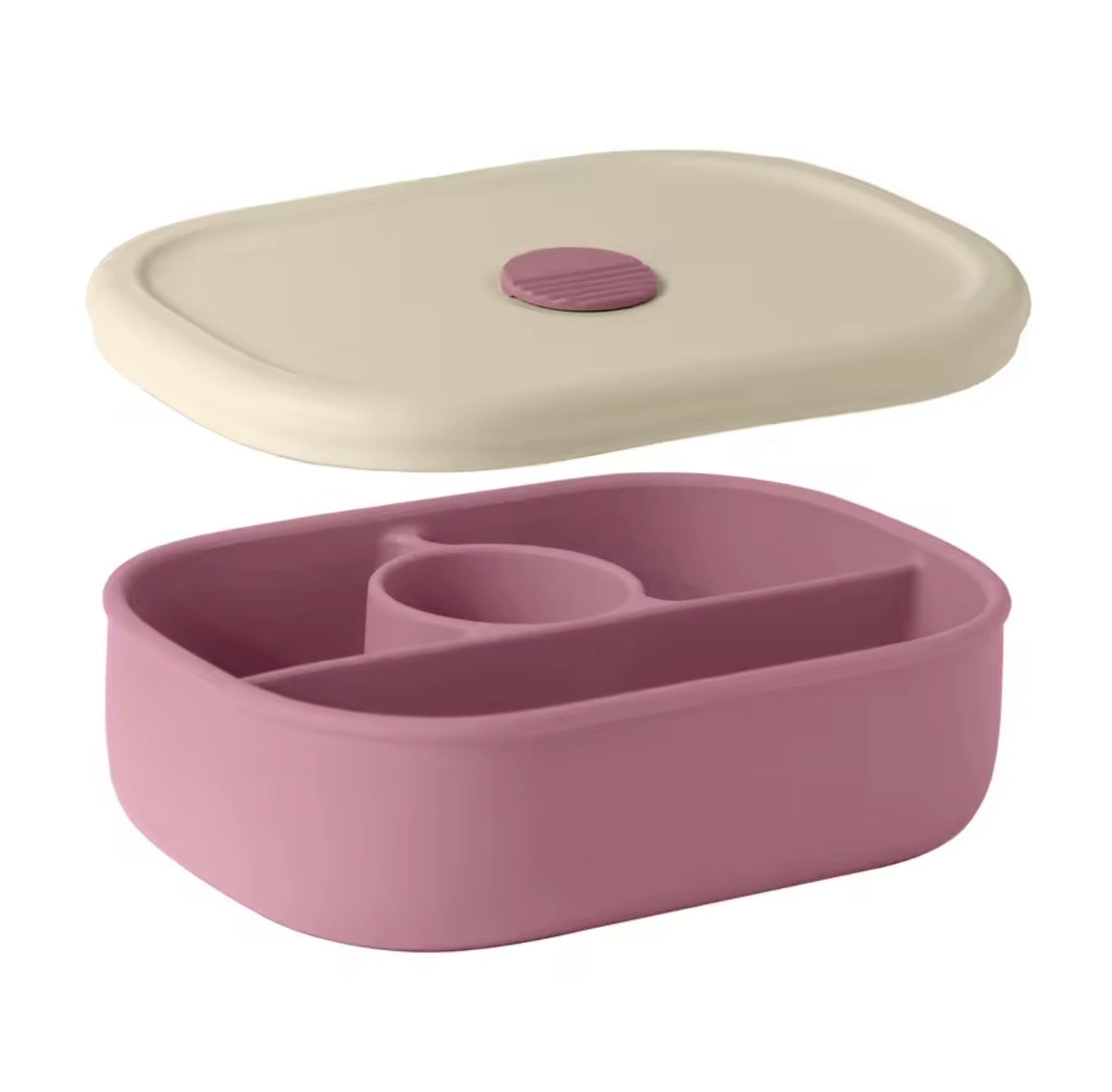 Silicone Baby Bento Box - 4-Compartment Leakproof Lunchbox with Sealed Lid, Dishwasher & Microwave Safe (18+ Months)