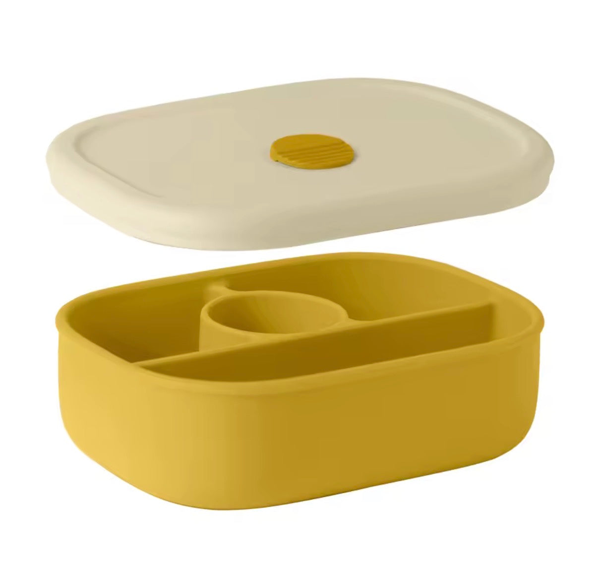 Silicone Baby Bento Box - 4-Compartment Leakproof Lunchbox with Sealed Lid, Dishwasher & Microwave Safe (18+ Months)