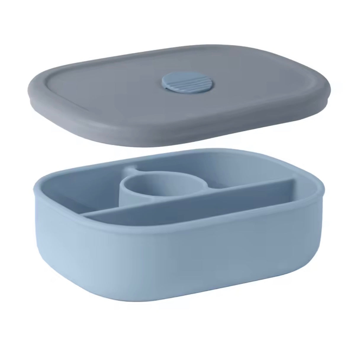 Silicone Baby Bento Box - 4-Compartment Leakproof Lunchbox with Sealed Lid, Dishwasher & Microwave Safe (18+ Months)