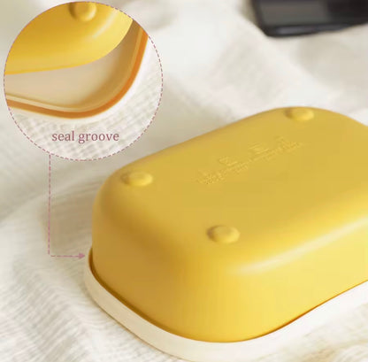 Silicone Baby Bento Box - 4-Compartment Leakproof Lunchbox with Sealed Lid, Dishwasher & Microwave Safe (18+ Months)