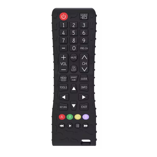 Black Silicone Remote Teether