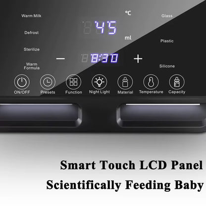 Premium Dual Bottle Warmer & Sterilizer - 4-in-1 Smart Warmer with Night Light
