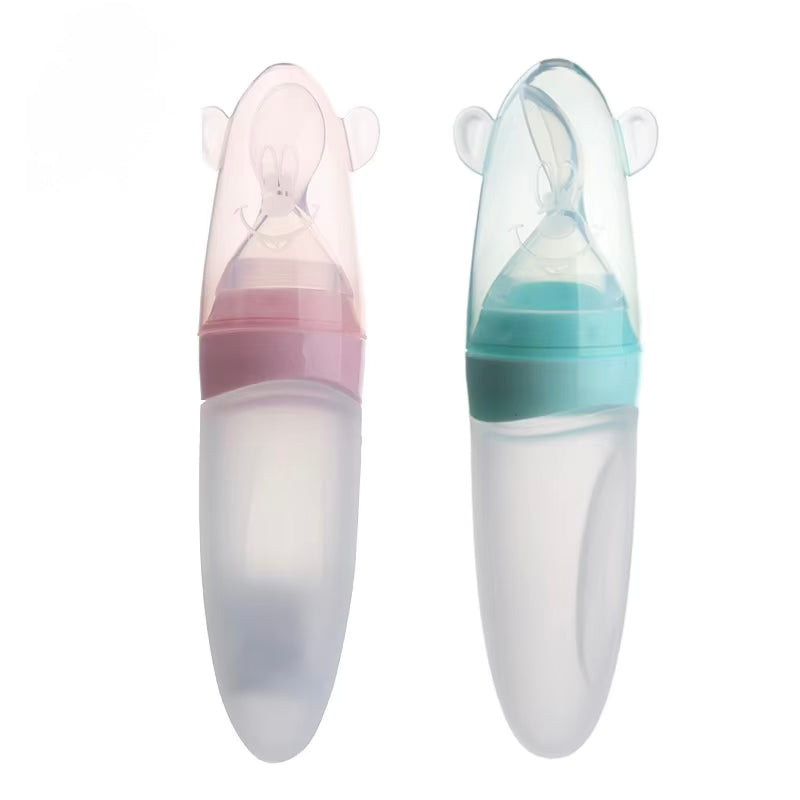 Silicone Squeeze Feeding Spoon