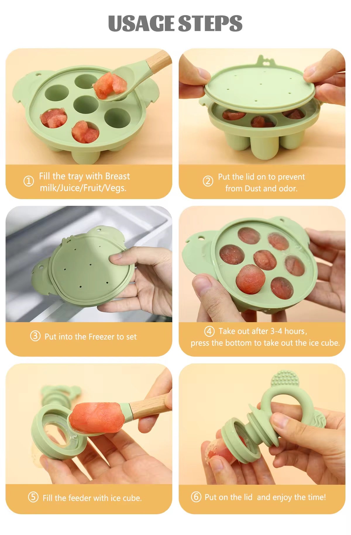 Ice Mold Teether and Feeder