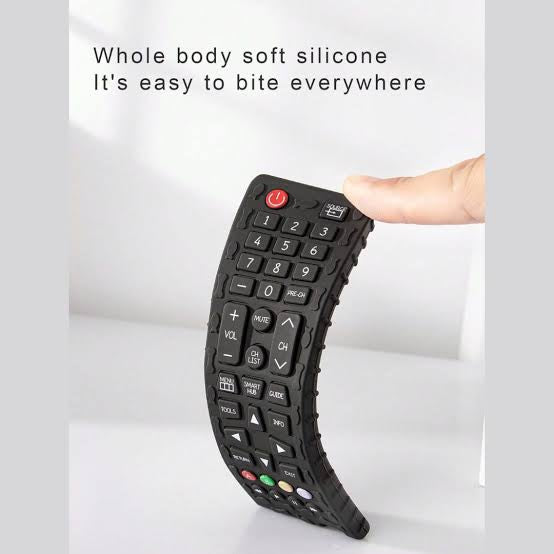 Black Silicone Remote Teether