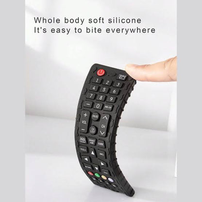 Black Silicone Remote Teether