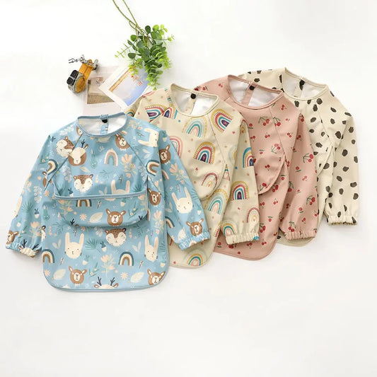 Signature Smock Bib - Waterproof Long Sleeve Baby Bib for Weaning & Play (6-24 Months)