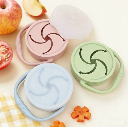 Baby Silicone Snack Cup - Spill-Proof Anti-Spill Toddler Snack Container (12+ Months)