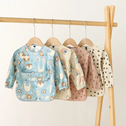 Signature Smock Bib - Waterproof Long Sleeve Baby Bib for Weaning & Play (6-24 Months)