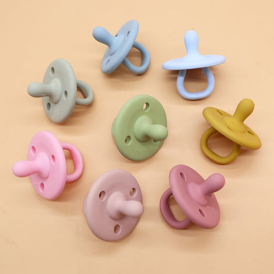 Silicone Pacifier - 100% Food-Grade Silicone, One-Piece BPA-Free Dummy (0-6M & 6-18M)