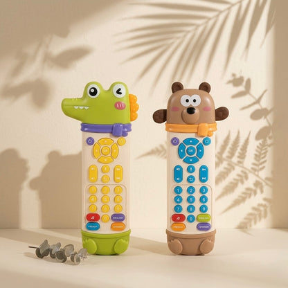 Baby Teething Remote Control Toy - Realistic Lights, Sounds & 3 Languages for Early Learning (6+ Months)