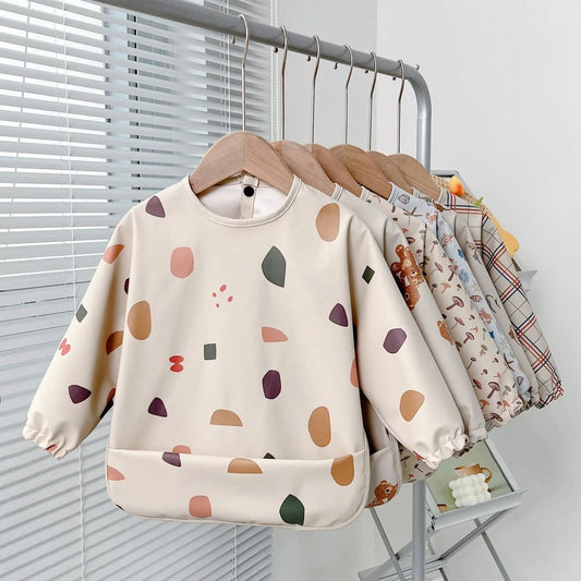 Signature Smock Bib - Waterproof Long Sleeve Baby Bib for Weaning & Play (6-24 Months)