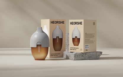 HEORSHE Silicone Anti-Colic Feeding Bottle