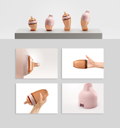 HEORSHE Silicone Anti-Colic Feeding Bottle