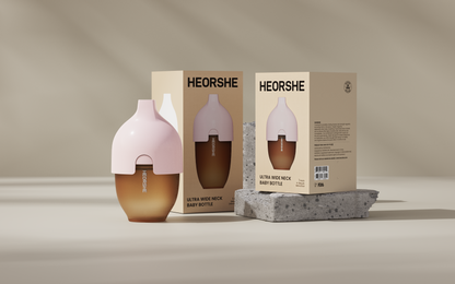 HEORSHE Silicone Anti-Colic Feeding Bottle