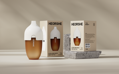 HEORSHE Silicone Anti-Colic Feeding Bottle